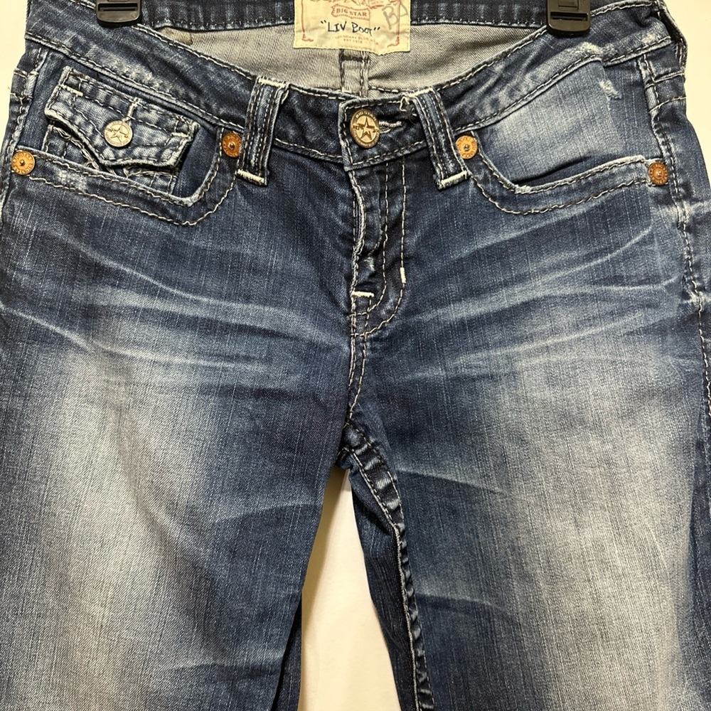 Big Star Liv Women's Boot Cut Jeans - Dark Blue - Picture 2 of 8